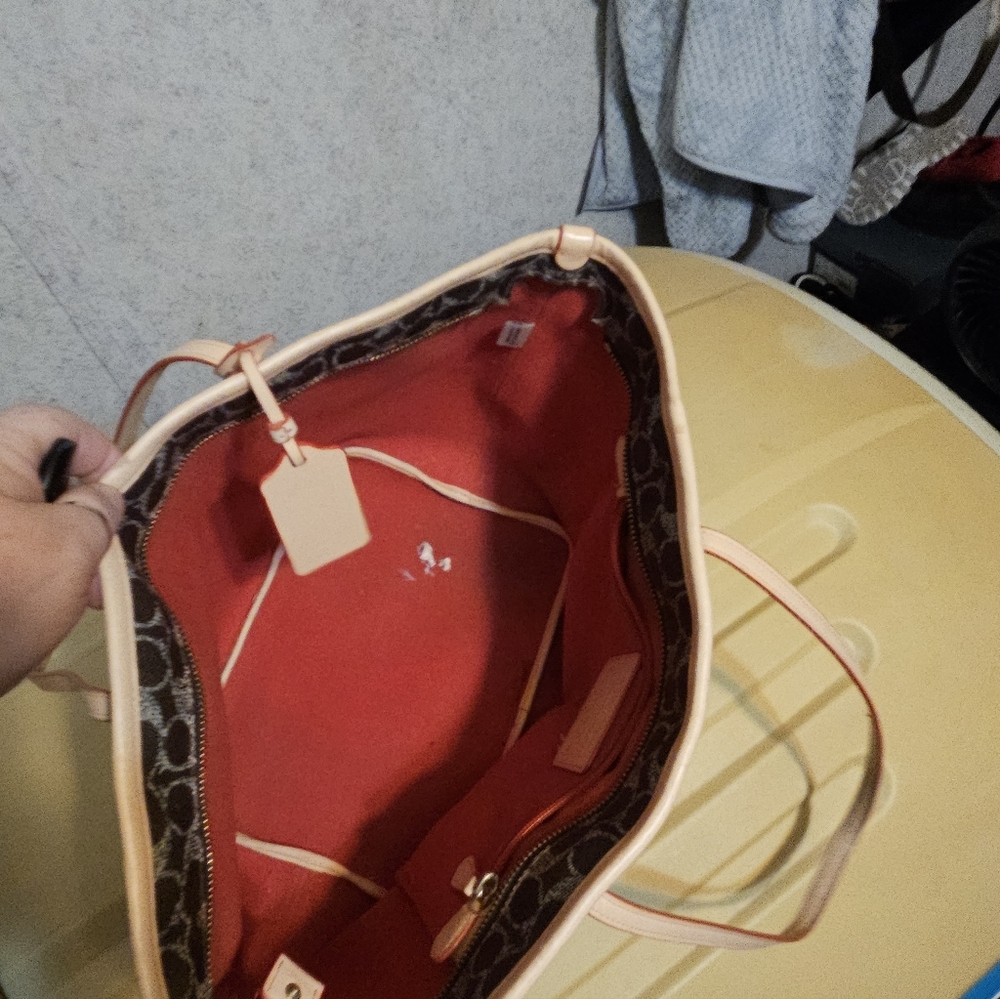 Coach Signature Brown and Tan Tote - Picture 6 of 8
